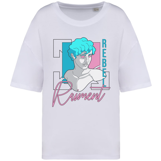 T-Shirt Oversize Donna White | Rebel Raiment