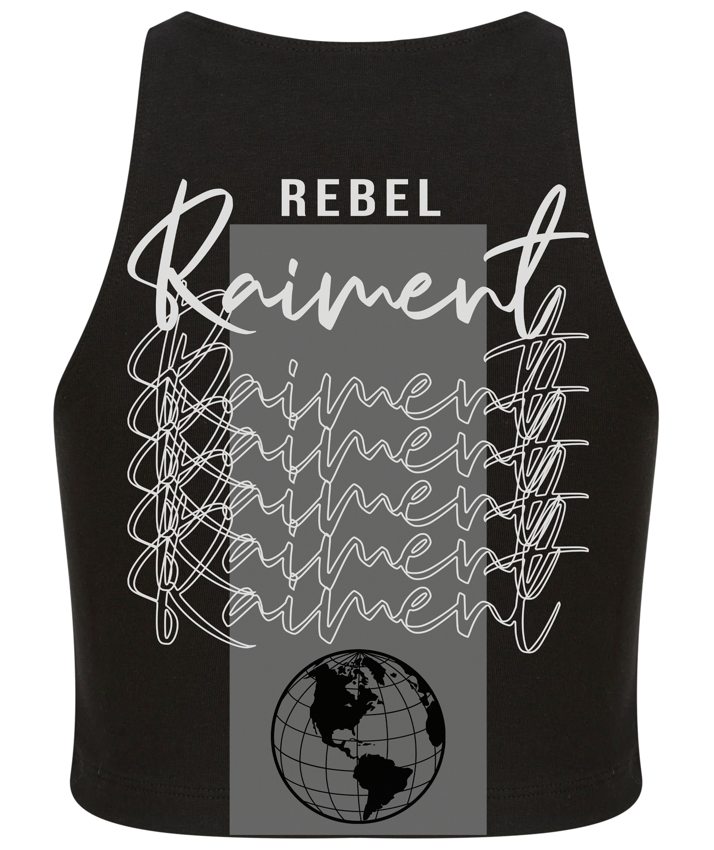 Top corto Black | Rebel Raiment