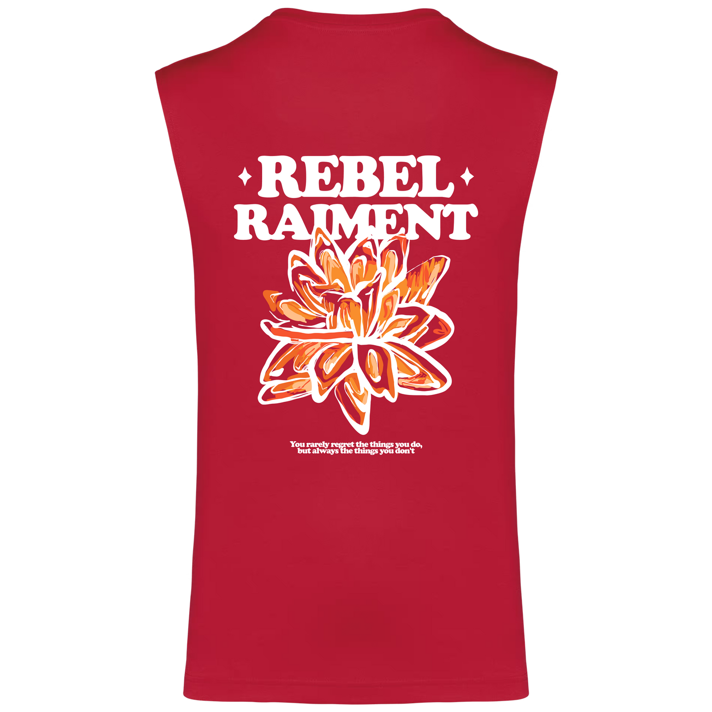 T-Shirt senza maniche Uomo Red | Rebel Raiment