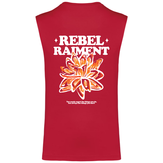 T-Shirt senza maniche Uomo Red | Rebel Raiment