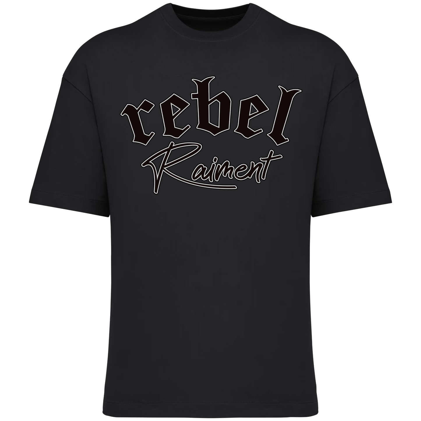 T-Shirt Oversize Uomo Black | Rebel Raiment