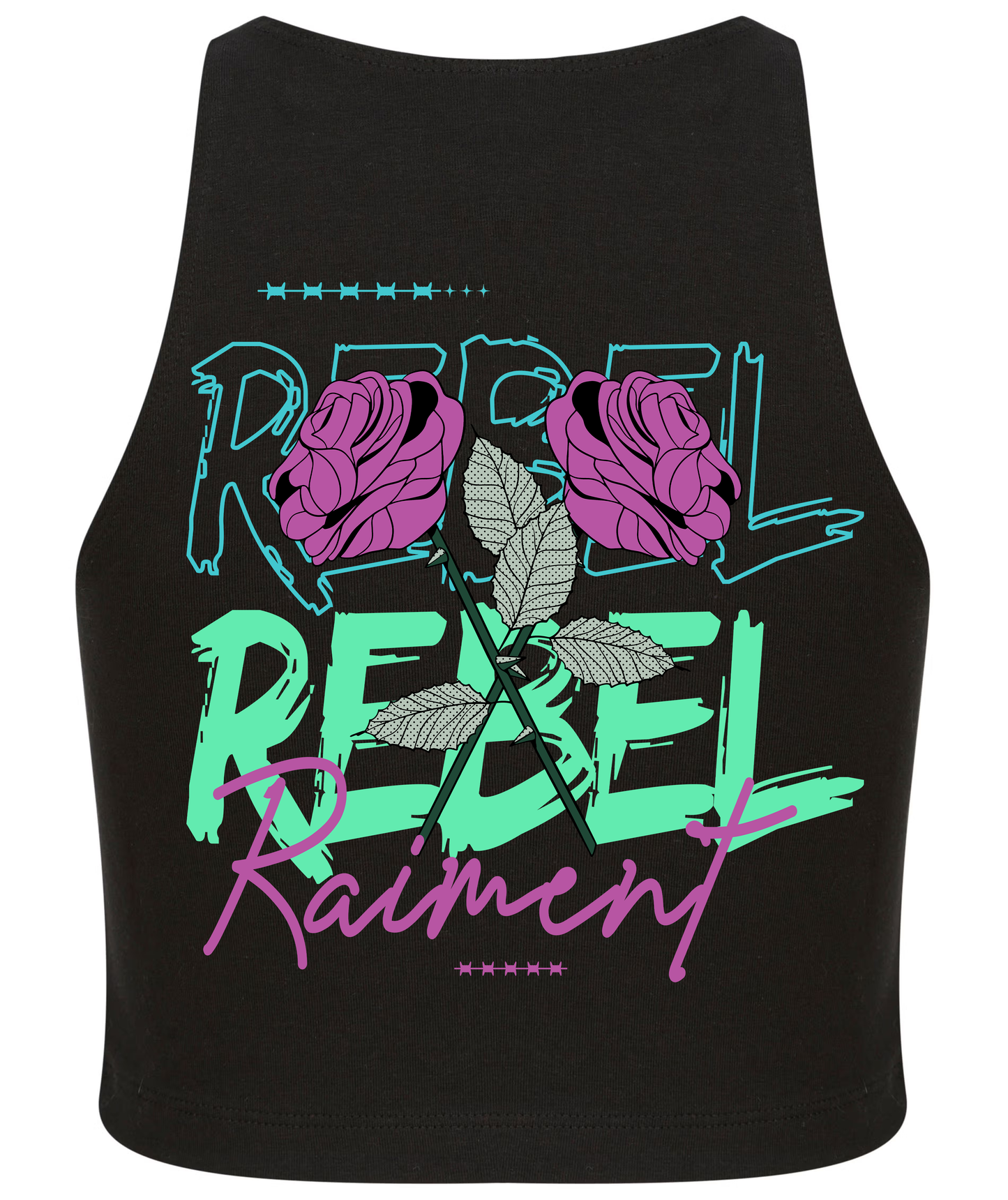 Top corto Black | Rebel Raiment