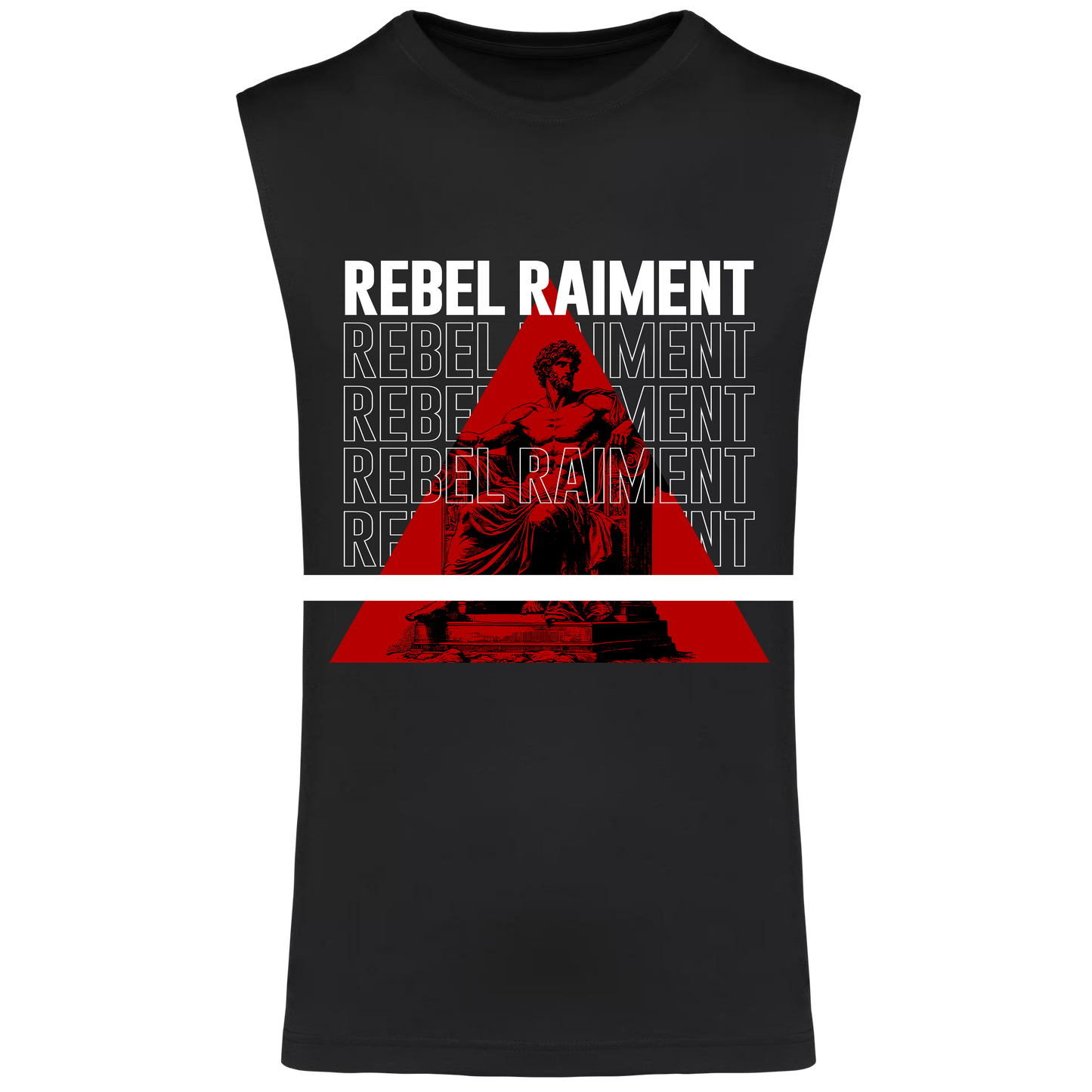 T-Shirt senza maniche Uomo Black | Rebel Raiment